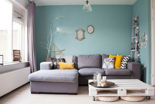 wandfarbe-wohnzimmer-graues-sofa-71_14 Fal színes nappali szürke kanapé