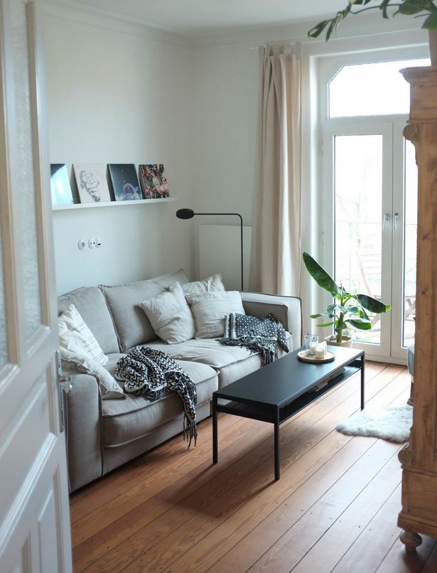wandfarbe-wohnzimmer-graues-sofa-71_6 Fal színes nappali szürke kanapé