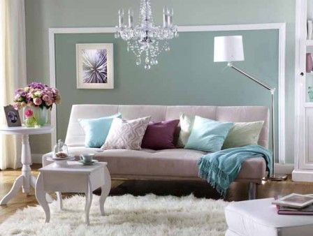 wandfarbe-wohnzimmer-graues-sofa-71_9 Fal színes nappali szürke kanapé