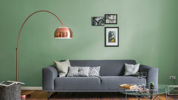 wohnzimmer-wandfarbe-grun-44 Nappali fal színe zöld