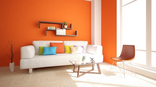 wohnzimmerwande-farblich-gestalten-74_13 Design nappali falak színes