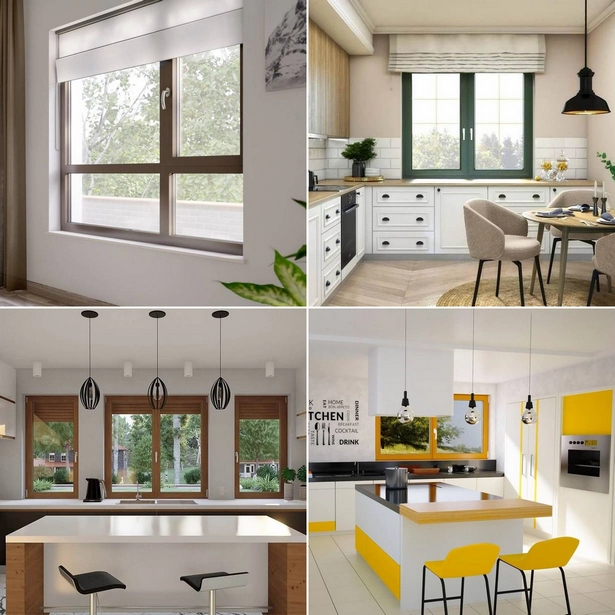 A konyhai ablakok Modern kialakítása