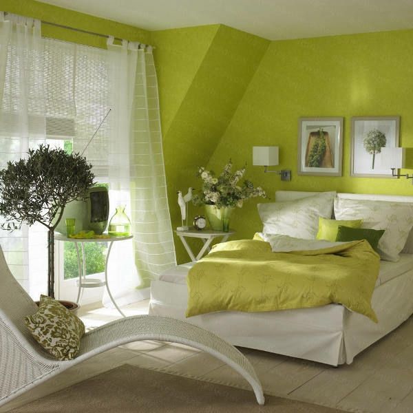 schlafzimmer-wand-grun-02 Hálószoba fal zöld