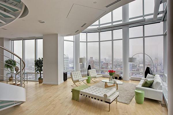 Modern belsőépítészeti nappali