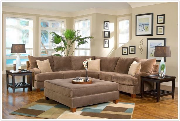 wohnzimmer-ideen-braune-couch-60_18 Nappali ötletek Barna Kanapé