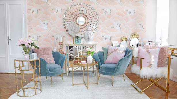 dekoration-wohnzimmer-rosa-38_13 Dekoráció nappali rózsaszín