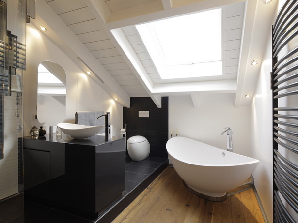 bad-dachgeschoss-ideen-18 Fürdőszoba tetőtéri ötletek