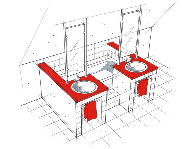 bad-dachgeschoss-ideen-18_8 Fürdőszoba tetőtéri ötletek