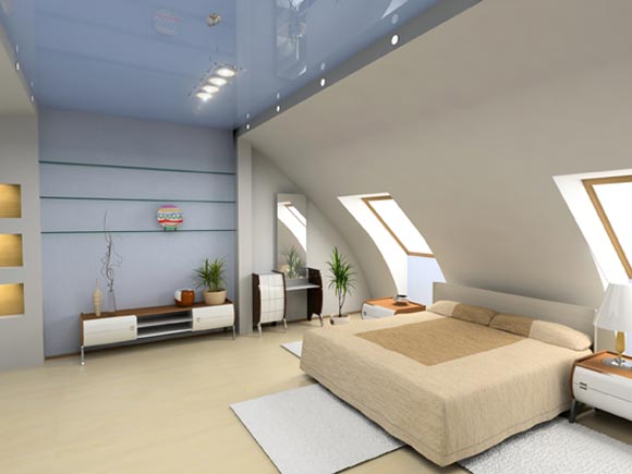 dach-schlafzimmer-einrichten-46 Tető hálószoba bútor