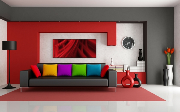 farbgestaltung-wohnzimmer-ideen-37_4 Színes design Nappali ötletek