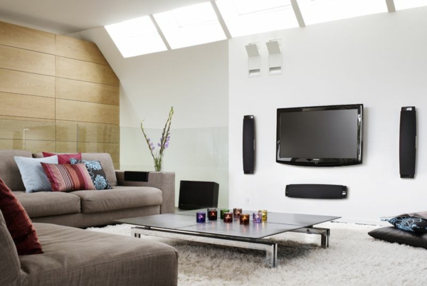 fernseher-wohnzimmer-gestaltung-54_13 TV nappali tervezés