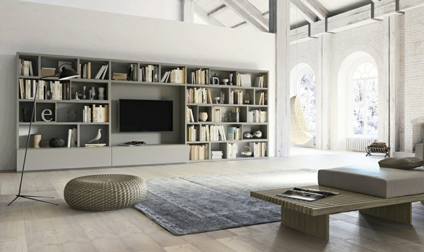 fernseher-wohnzimmer-gestaltung-54_9 TV nappali tervezés