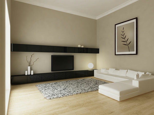 Modern nappali fal kialakítása