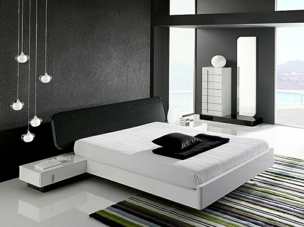 schlafzimmer-in-schwarz-wei-gestalten-42_3 Design Hálószoba Fekete-fehér