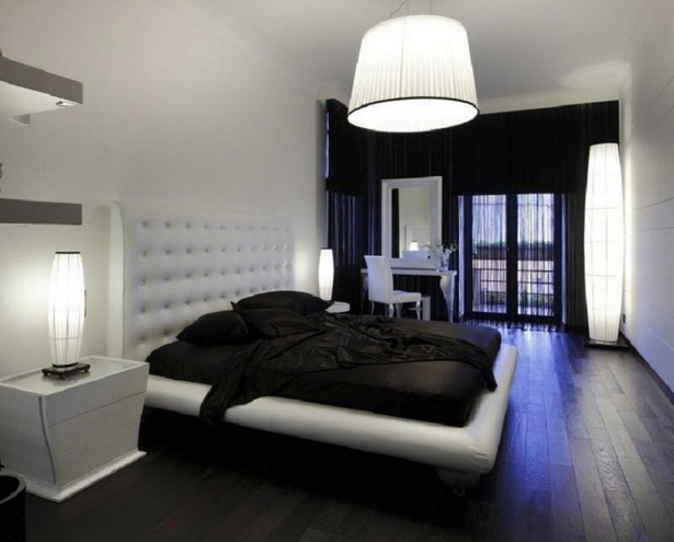 schlafzimmer-in-schwarz-wei-gestalten-42_8 Design Hálószoba Fekete-fehér