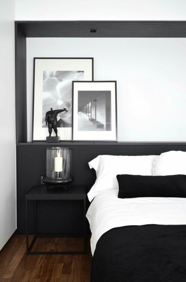 schlafzimmer-schwarz-wei-gestalten-83_19 Design Hálószoba Fekete fehér