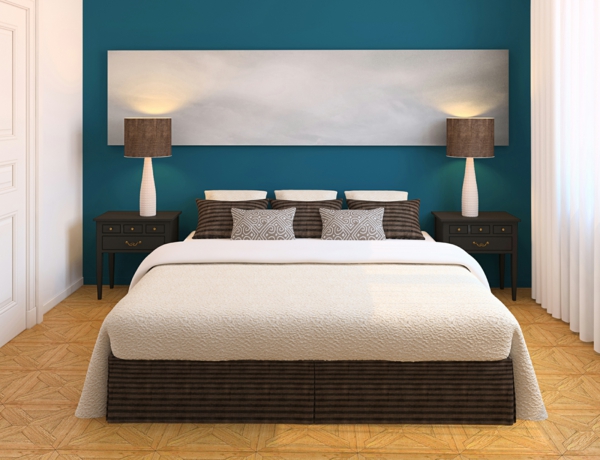 wandgestaltung-farbe-schlafzimmer-52_8 Fal tervezés színes hálószoba