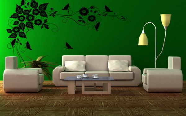 wohnzimmer-ideen-grn-44_12 Nappali ötletek zöld