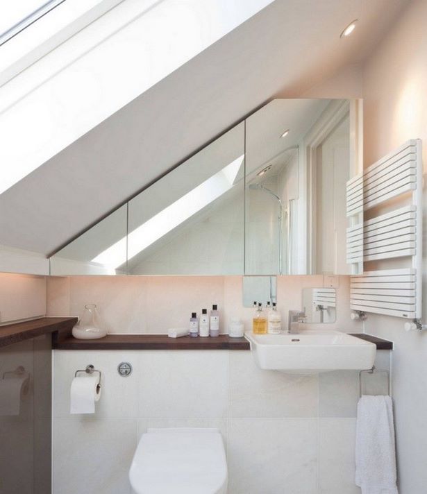 badezimmer-ideen-fur-kleine-bader-mit-schrage-79_6 Fürdőszoba ötletek kis fürdőszoba lejtős