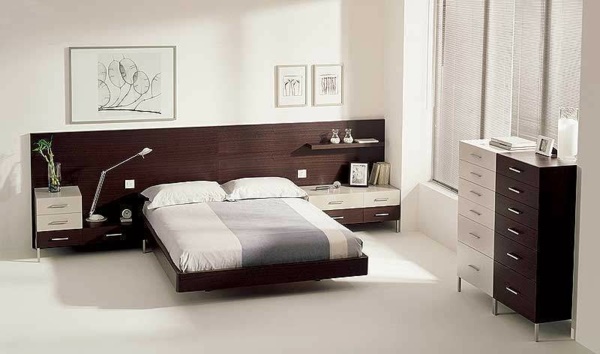 schlafzimmer-braunes-bett-59 Hálószoba barna ágy
