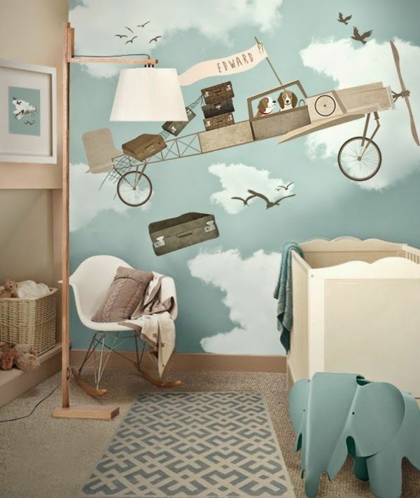 wandgestaltung-babyzimmer-neutral-38_10 Fali tervezés baba szoba semleges