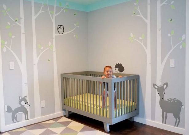 wandgestaltung-babyzimmer-neutral-38_11 Fali tervezés baba szoba semleges