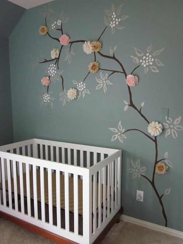 wandgestaltung-babyzimmer-neutral-38_15 Fali tervezés baba szoba semleges