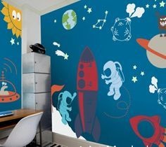 weltall-kinderzimmer-gestalten-41_4 Tér design gyermekszoba