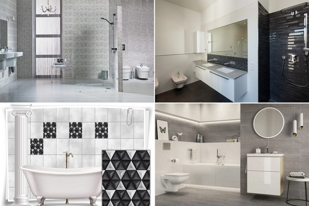 Fürdőszoba szürke fehér mozaik