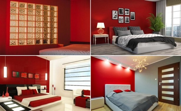 Piros szín a hálószobában