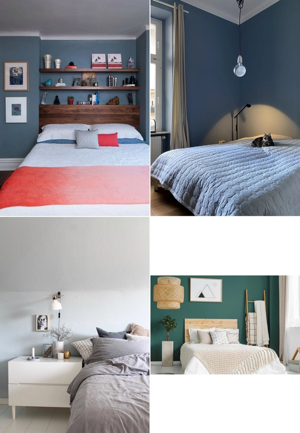 schlafzimmer-blau-braun-001 Hálószoba kék barna