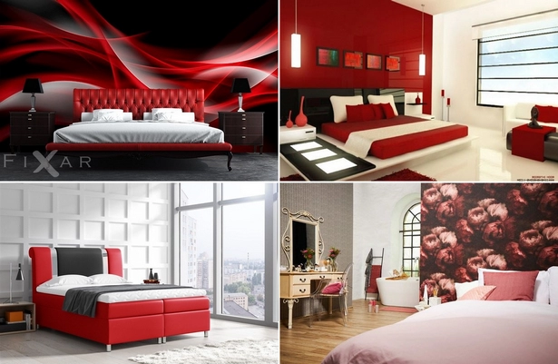 schlafzimmer-schwarz-rot-001 Hálószoba Fekete piros