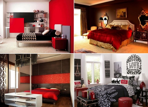 schlafzimmer-schwarz-weiss-rot-001 Hálószoba fekete fehér piros