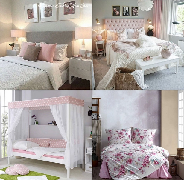 Hálószoba fehér rózsaszín