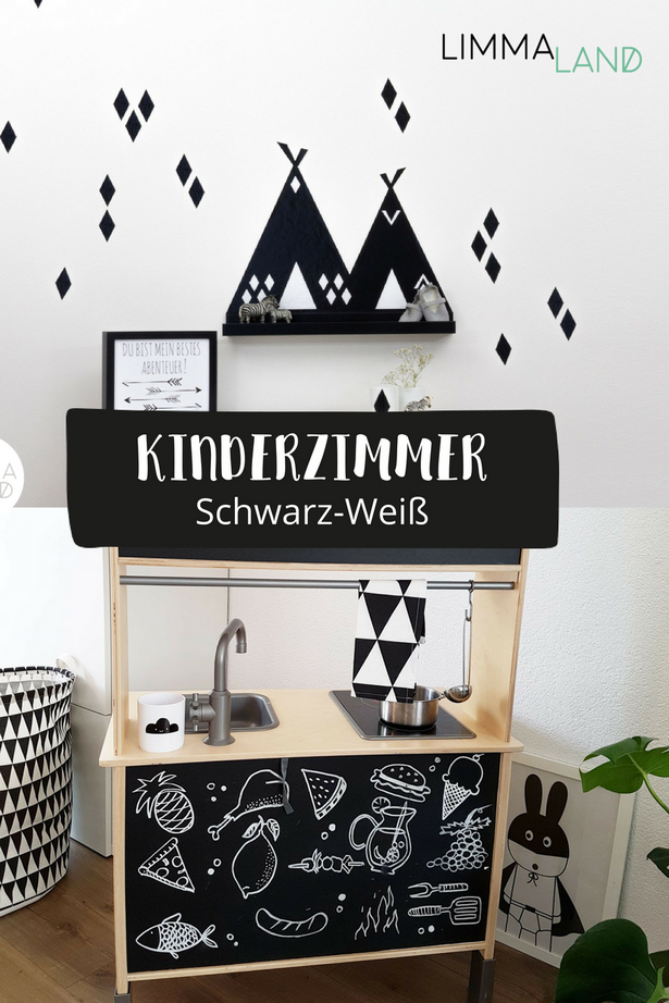 kinderzimmer-deko-schwarz-weiss-93 Gyerekszoba dekoráció fekete fehér