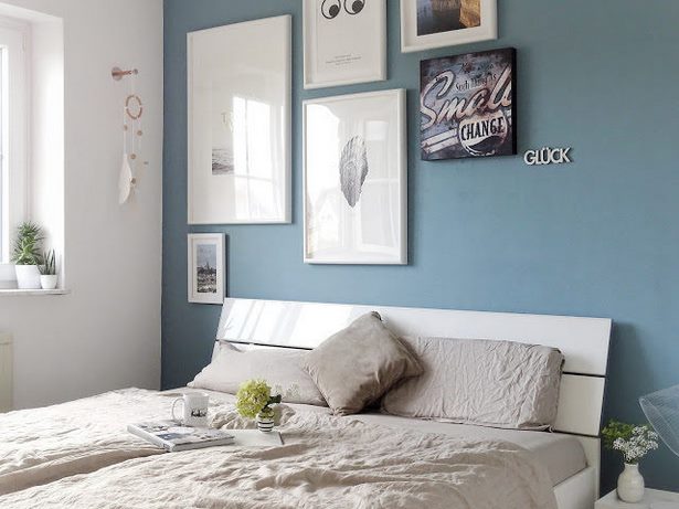 wandfarbe-schlafzimmer-dunkle-mobel-45 Fal színes hálószoba sötét bútorok