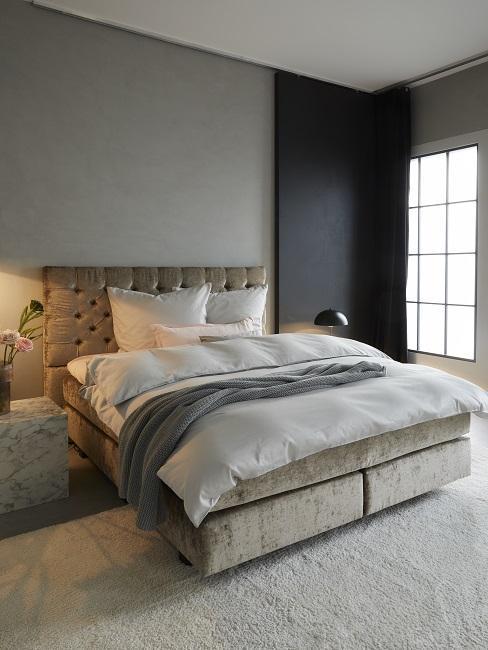 wandfarbe-schlafzimmer-dunkle-mobel-45_8 Fal színes hálószoba sötét bútorok
