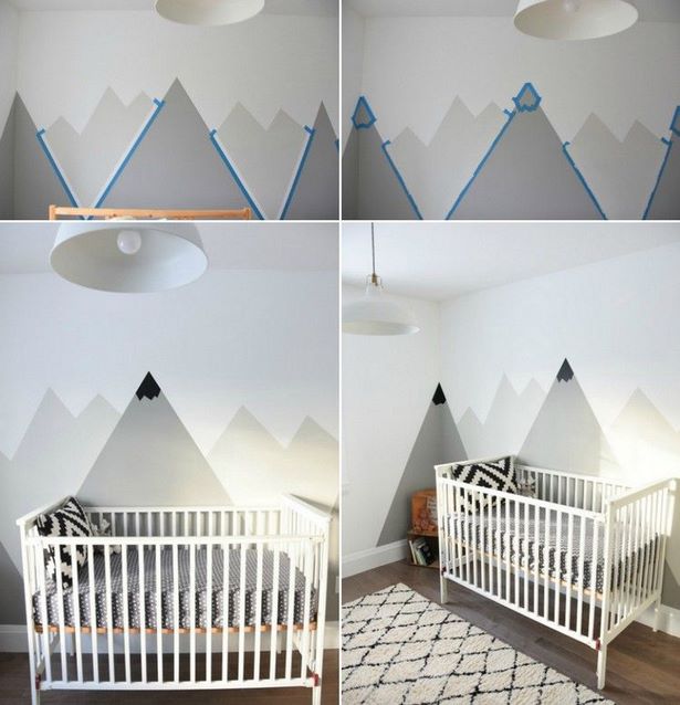 wandgestaltung-babyzimmer-selber-machen-44_3 Fali tervezés baba szoba csináld magad