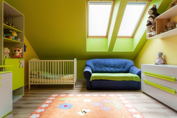 kinderzimmer-streichen-dachschrage-22_16 Gyermek szobák festék tető lejtőn