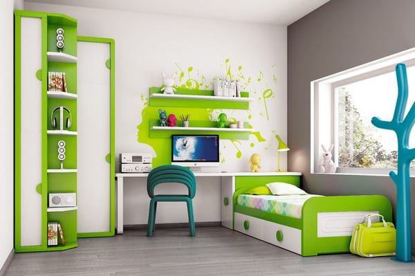 kinderzimmer-streichen-grun-16_10 A gyermekszobák zöld színűek