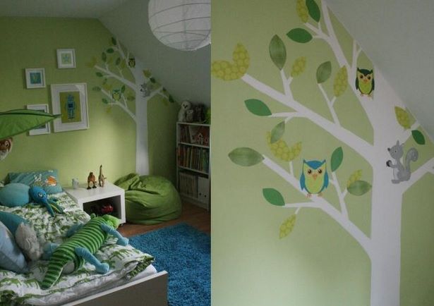 kinderzimmer-streichen-grun-16_15 A gyermekszobák zöld színűek