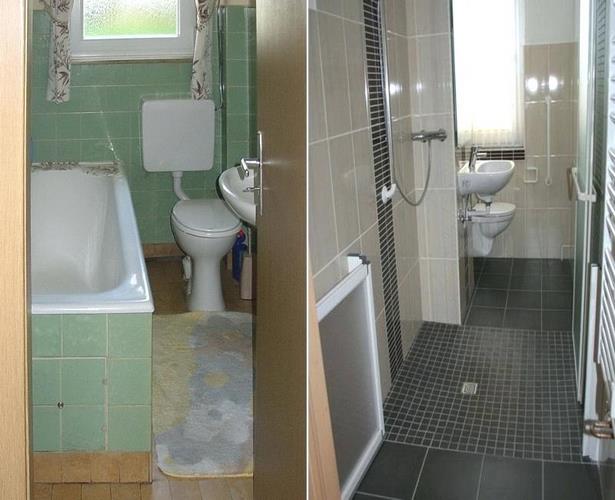 Kis fürdőszoba előtt és után