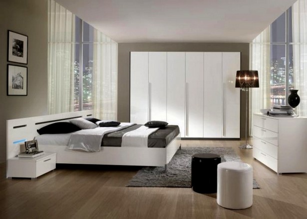 Modern hálószoba fehér