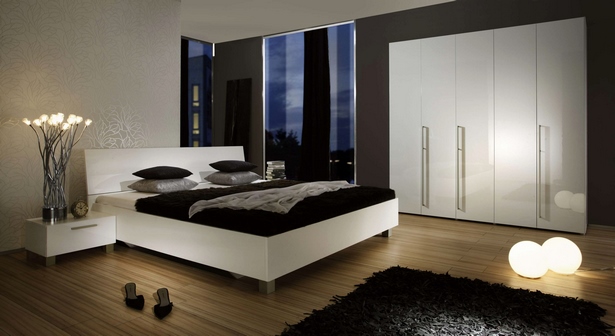 schlafzimmer-einrichten-weisse-mobel-38 Hálószoba szett fehér bútorok