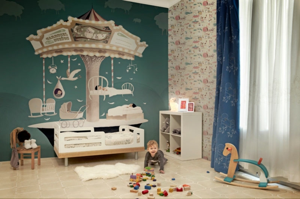 babyzimmer-ideen-wandgestaltung-83_9 Baba szoba ötletek, fal design