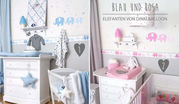 wandgestaltung-babyzimmer-junge-11 Fali tervezés baba szoba fiú