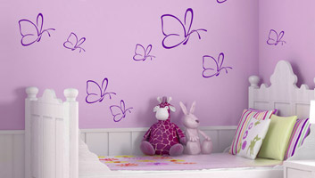 wandgestaltung-kinderzimmer-mdchen-90_15 Fali tervezés gyermekszoba lányok