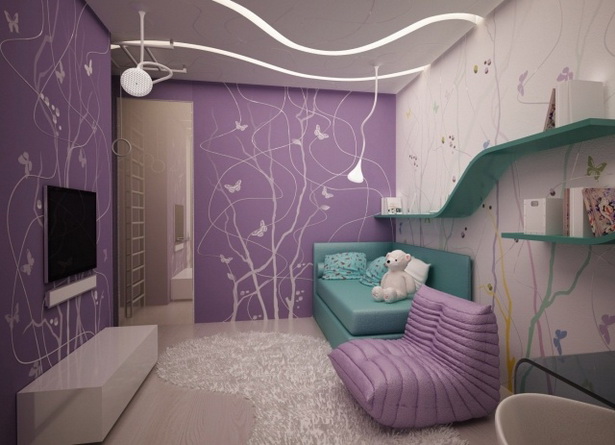 wandgestaltung-kinderzimmer-mit-farbe-25_5 Fali tervezés gyermekszoba színes