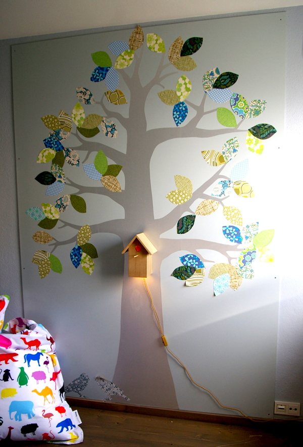 wandgestaltung-kinderzimmer-mit-farbe-25_6 Fali tervezés gyermekszoba színes