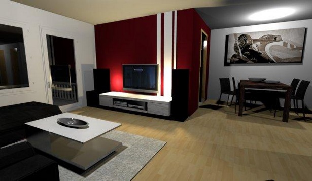 wandgestaltung-wohnzimmer-farbe-46_2 Fal design nappali színe